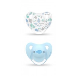 SUAVINEX Pacifier Anatomical Silicone Teat 0-6 Months x2 (Blue)