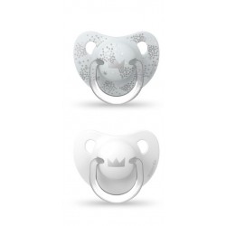 SUAVINEX Pacifier Anatomical Silicone Nipple 0-6 Months x2 (White)