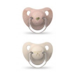SUAVINEX Pacifier Anatomical Silicone Nipple +18 Months x2 (Gold)