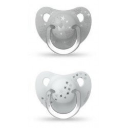 SUAVINEX Pacifier Anatomical Silicone Nipple +18 Months x2 (White)
