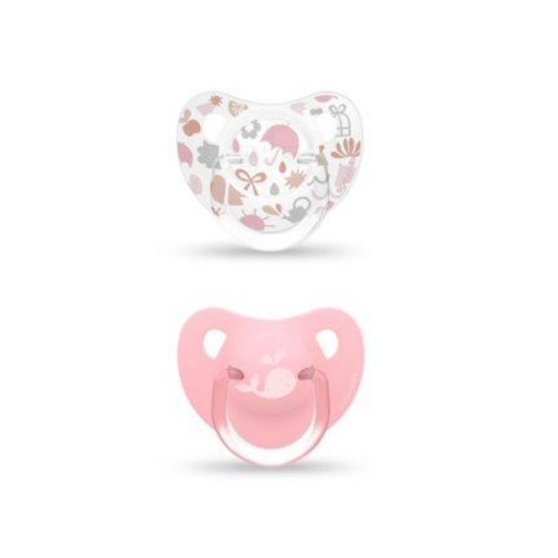 SUAVINEX Pacifier Anatomical Silicone Teat +18 Months x2 (Pink)