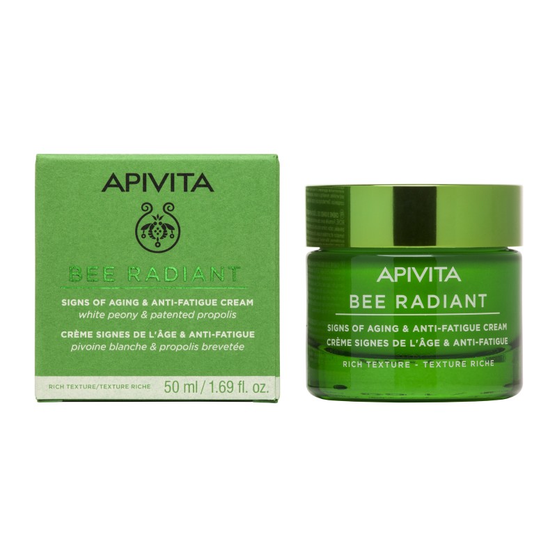 APIVITA Bee Gel-Crème Radiant Signes de l'Âge & Anti-Fatigue Texture Riche 50 ml