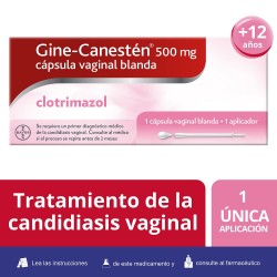 Gine-Canestén 500mg Cápsula Vaginal Blanda con Aplicador