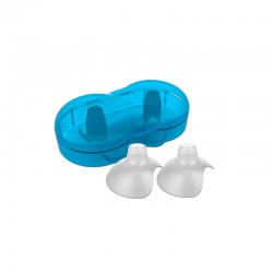 DR. Protetores de mamilo de silicone BROWN'S com caixa de esterilização tamanho 2 (2 unidades)