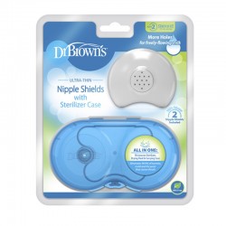 DR. BROWN'S Silicone Nipple Shields with Sterilizing Box Size 2 (2 units)