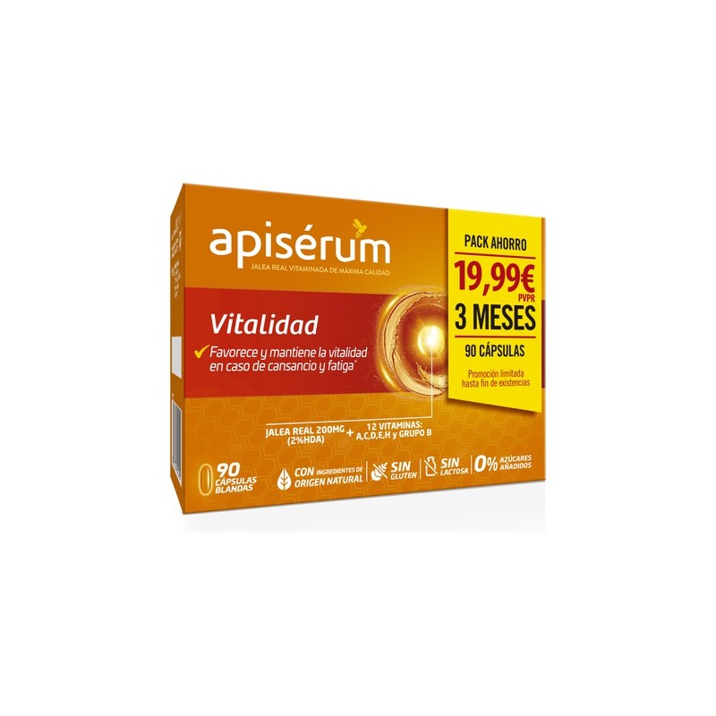 APISÉRUM Confezione risparmio vitalità 90 capsule molli APISÉRUM Confezione risparmio vitalità 90 capsule molli