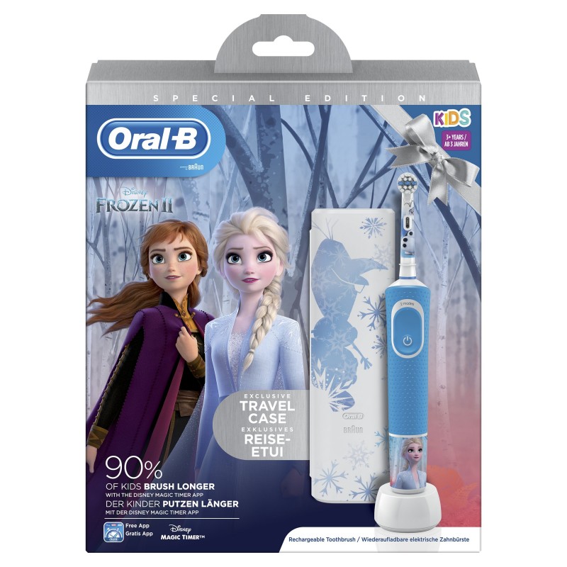 ORAL-B Cepillo Eléctrico Kids Frozen + Funda de Viaje de REGALO