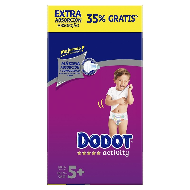Buy DODOT Activity Diapers Extra Size 5 x96 Units OFFER