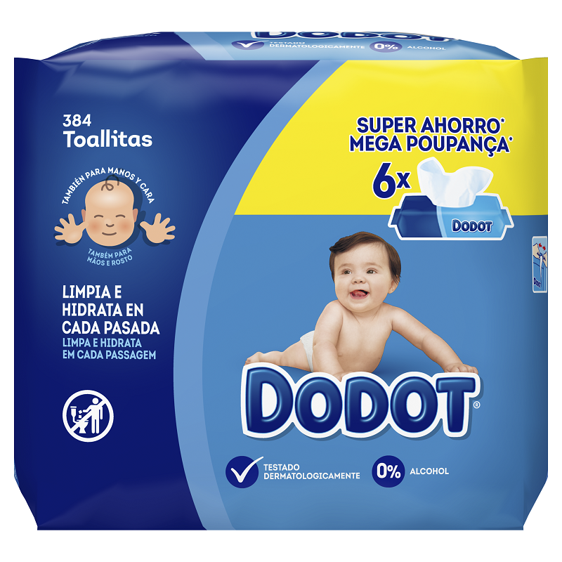 DODOT Toallitas para Bebés 6x64 (384 Unidades)