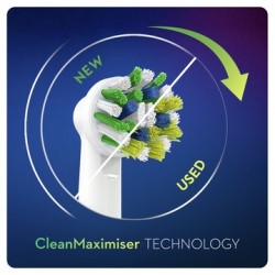 Substituição ORAL-B CrossAction com CleanMaximiser 3 cabeças