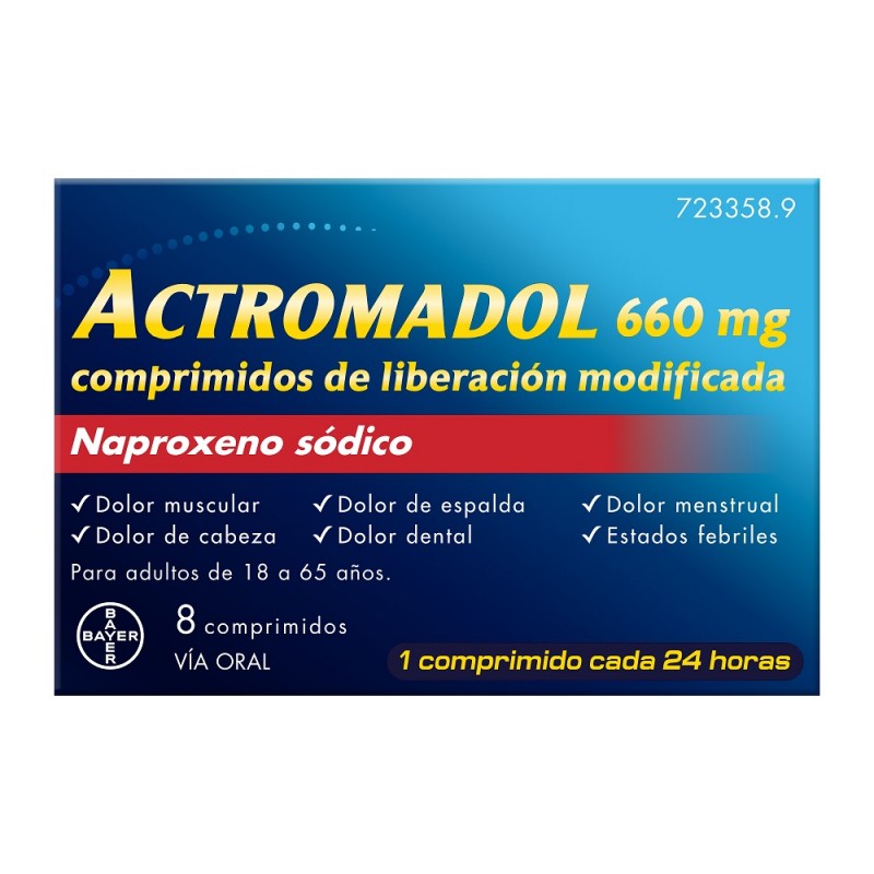 ACTROMADOL 660mg 8 Comprimidos