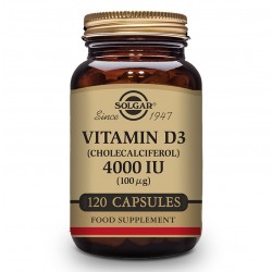 SOLGAR Vitamina D3 4000iu 120 Cápsulas Vegetais