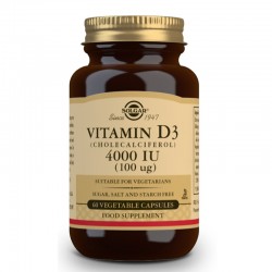 SOLGAR Vitamina D3 4000iu 60 Cápsulas Vegetais
