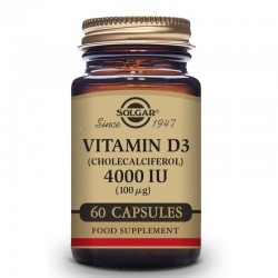 SOLGAR Vitamin D3 4000iu 60 Vegetable Capsules