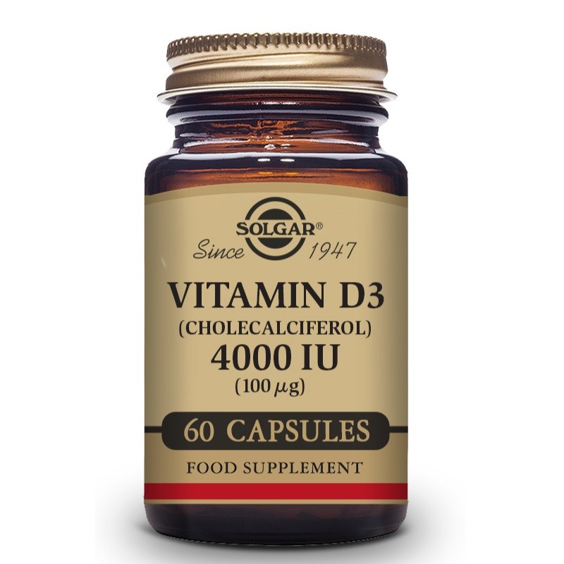 SOLGAR Vitamina D3 4000iu 60 Cápsulas Vegetais