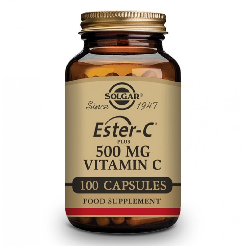 SOLGAR Ester-C Plus 500mg Vitamina C 100 Cápsulas Vegetales