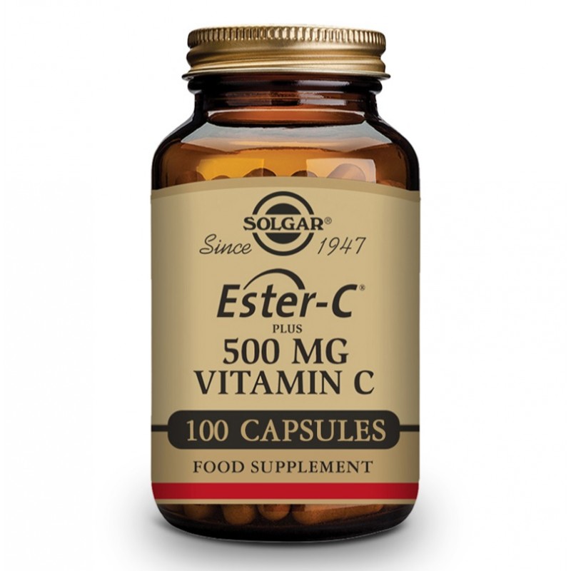 SOLGAR Ester-C Plus 500mg di vitamina C 100 capsule vegetali SOLGAR Ester-C Plus 500mg di vitamina C 100 capsule vegetali