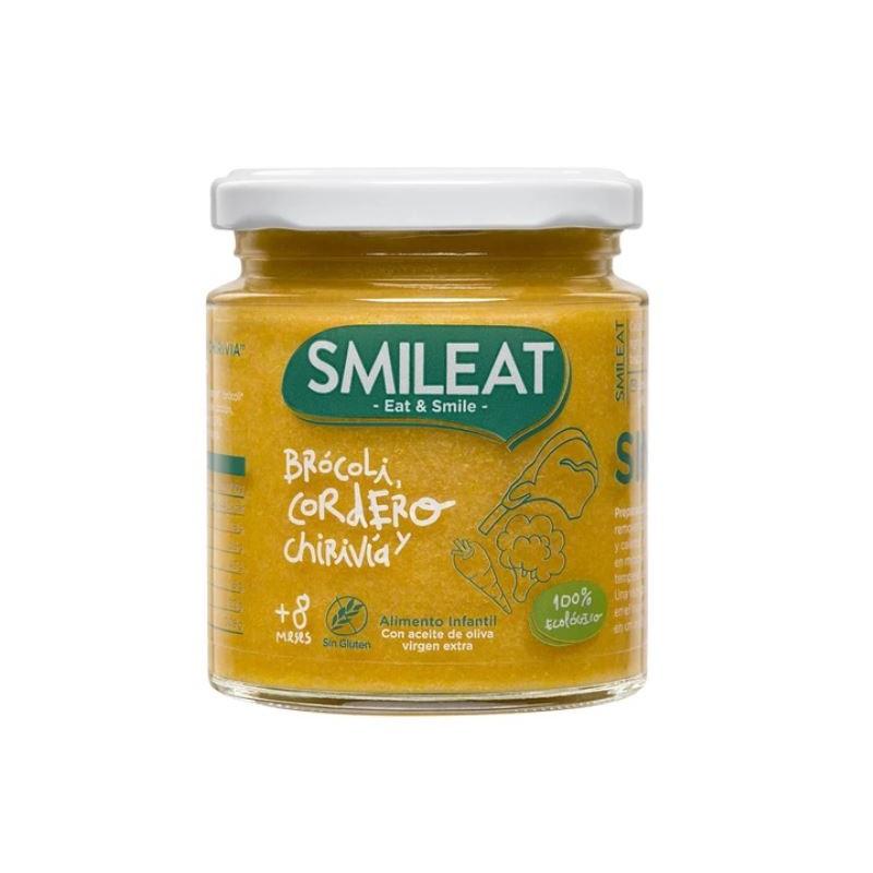 SMILEAT Brócolis, Cordeiro e Pastinaga Orgânicos Frasco 230g