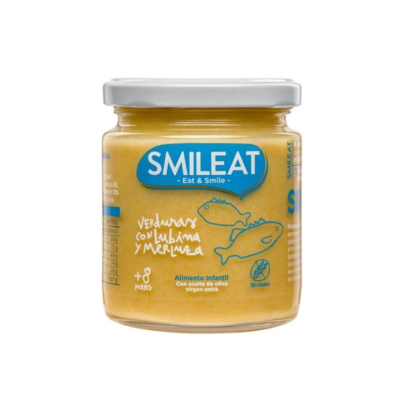 SMILEAT Organic Jar of Vegetables with Sea Bass and Hake 230g