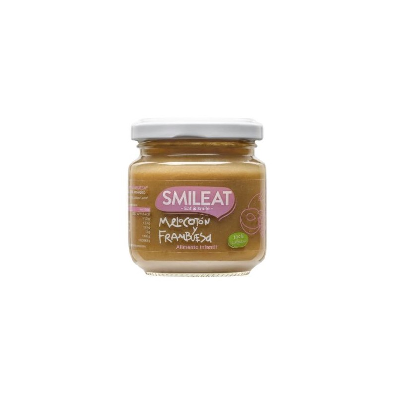 Frasco Bio Pêssego e Framboesa SMILEAT 130g Frasco Bio Pêssego e Framboesa SMILEAT 130g
