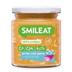 SMILEAT Riz Cachitos Bio à la Dinde et Légumes Pot 230g
