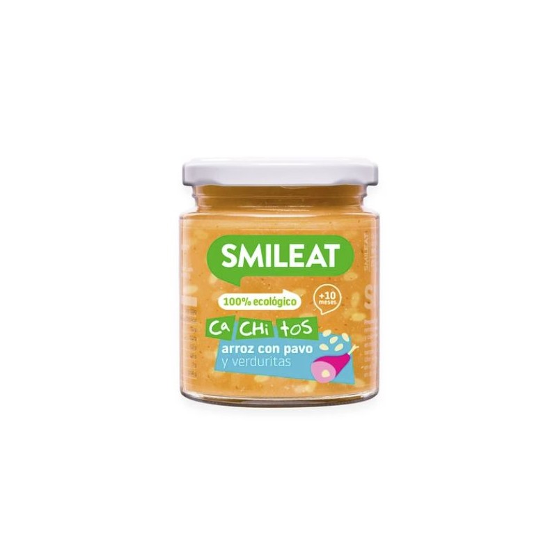 SMILEAT Riz Cachitos Bio à la Dinde et Légumes Pot 230g
