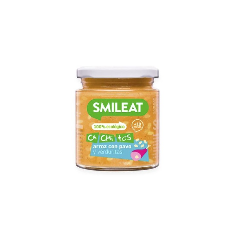 Arroz de Cachitos Orgânico SMILEAT com Peru e Legumes Frasco 230g Arroz de Cachitos Orgânico SMILEAT com Peru e Legumes Frasco 230g