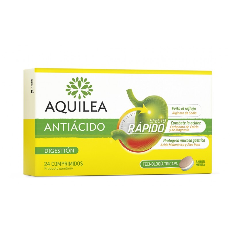 AQUILEA Antiacide Saveur Menthe 24 Comprimés Tricouches AQUILEA Antiacide Saveur Menthe 24 Comprimés Tricouches