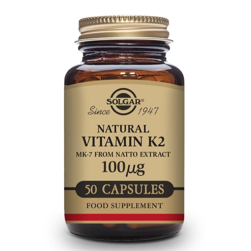 SOLGAR Vitamina K2 100μg com MK-7 Natural (Extrato de Natto) 50 Cápsulas Vegetais SOLGAR Vitamina K2 100μg com MK-7 Natural (Extrato de Natto) 50 Cápsulas Vegetais