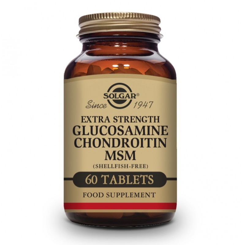 SOLGAR Glucosamine Chondroïtine MSM Concentré 60 Comprimés