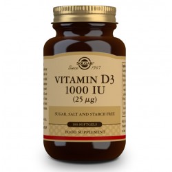 SOLGAR Vitamine D3 1000 UI (25 µg) 100 Gélules