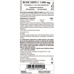 SOLGAR Vitamina C con Rose Hips (Escaramujo) 1500mg (90 Comprimidos)