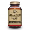 SOLGAR Vitamin D3 2200Ui (55 Mcg) (Cholecalciferol) 100 Vegetable Capsules
