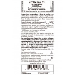SOLGAR Vitamine D3 2200Ui (55 Mcg) (Cholécalciférol) 100 Gélules Végétales