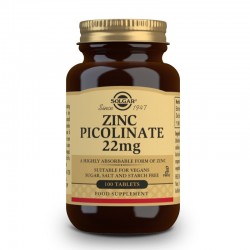 SOLGAR Picolinate de Zinc 22mg 100 comprimés