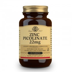 SOLGAR Picolinato de Zinco 22mg 100 comprimidos