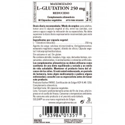 SOLGAR L-Glutathione Maximized 250mg 60 vegetable capsules