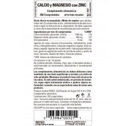 SOLGAR Calcium and Magnesium with Zinc 250 tablets