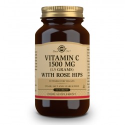 SOLGAR Vitamina C con Rose Hips (Escaramujo) 1500mg (180 Comprimidos)