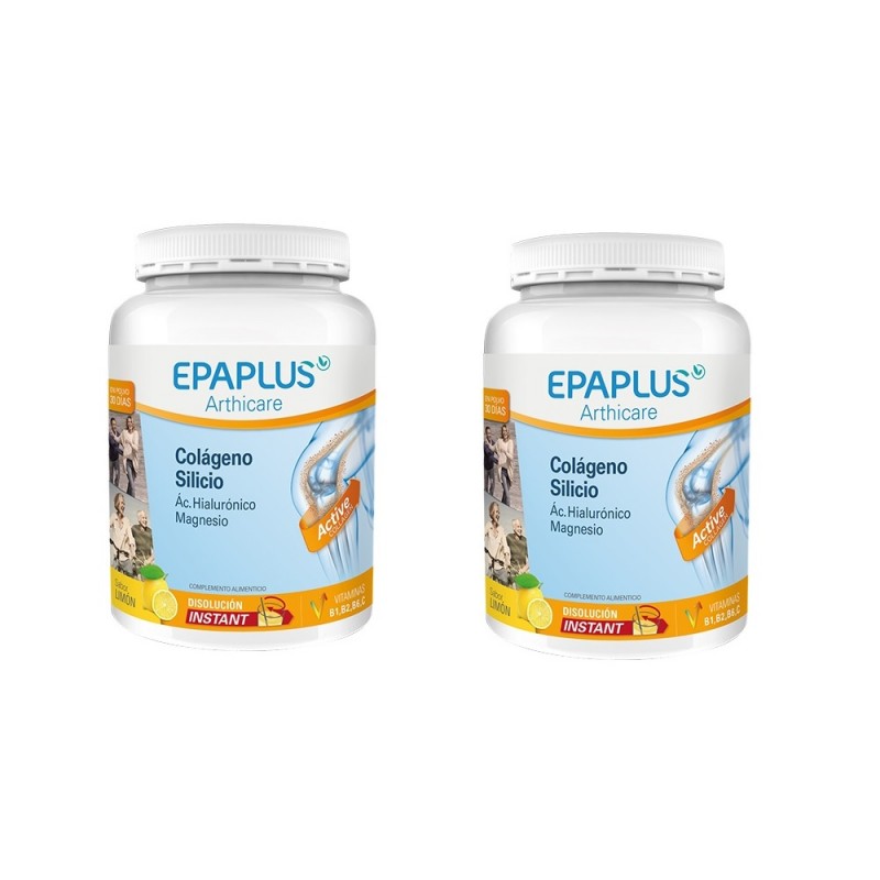 EPAPLUS Arthicare Colágeno + Silicio + Hialurónico + Magnesio Instant Limón DUPLO 2x334gr