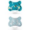 SUAVINEX Fusion Latex Pacifier 4-18 Months x2 (Blue Rocket)