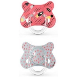 SUAVINEX Fusion Latex-Schnuller 4–18 Monate x2 (Pink Rocket)
