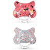 SUAVINEX Fusion Latex Pacifier 4-18 Months x2 (Pink Rocket)