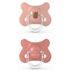 SUAVINEX Fusion Latex-Schnuller 4–18 Monate x2 (Pink Bear)