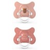 SUAVINEX Fusion Latex Pacifier 4-18 Months x2 (Pink Bear)