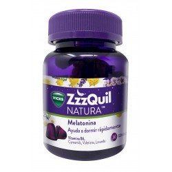 ZzzQuil Natura Melatonina Sabor Frutos del Bosque 30 Gummies