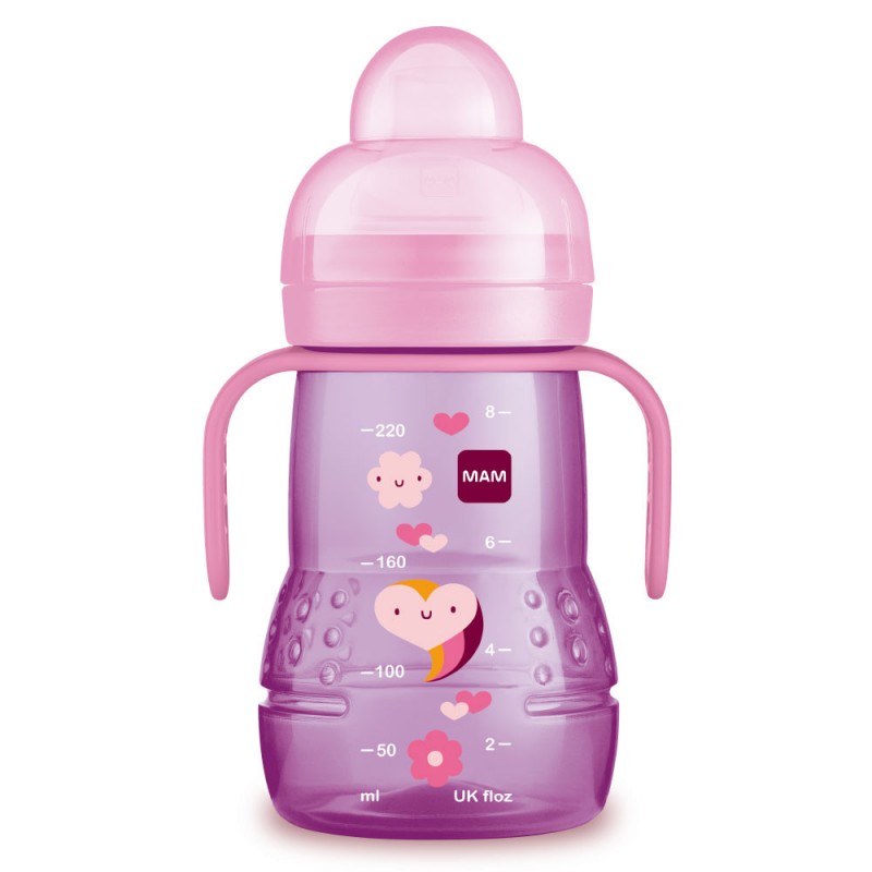 MAM Trainer Learning Cup Baby Bottle 220ml Pink
