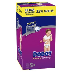 Fraldas de Atividade DODOT Caixa Extra Tamanho 5 (96 Unidades)