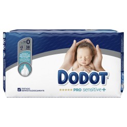 DODOT Pro Sensitive+ Tamanho 0 (de 0 a 3kg) 38 Unidades