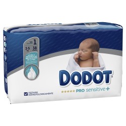 DODOT Pro Sensitive+ Size 1 (from 2 to 5kg) 38 Units